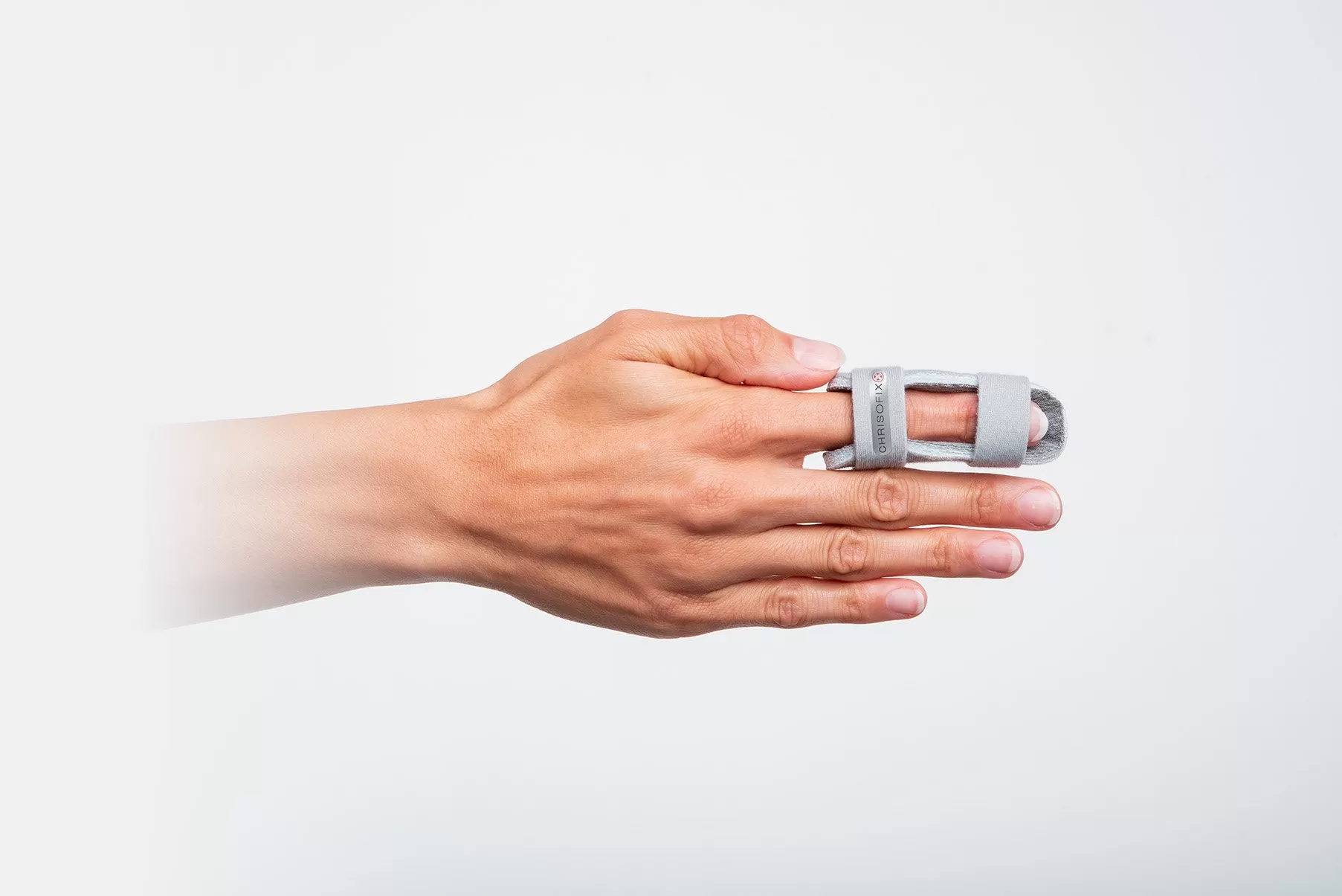 Dorsal view of a Chrisofix DIP and PIP finger splint
