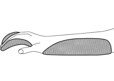 Universal resting shell for hand & wrist  (disinfectable shell) – REF_71