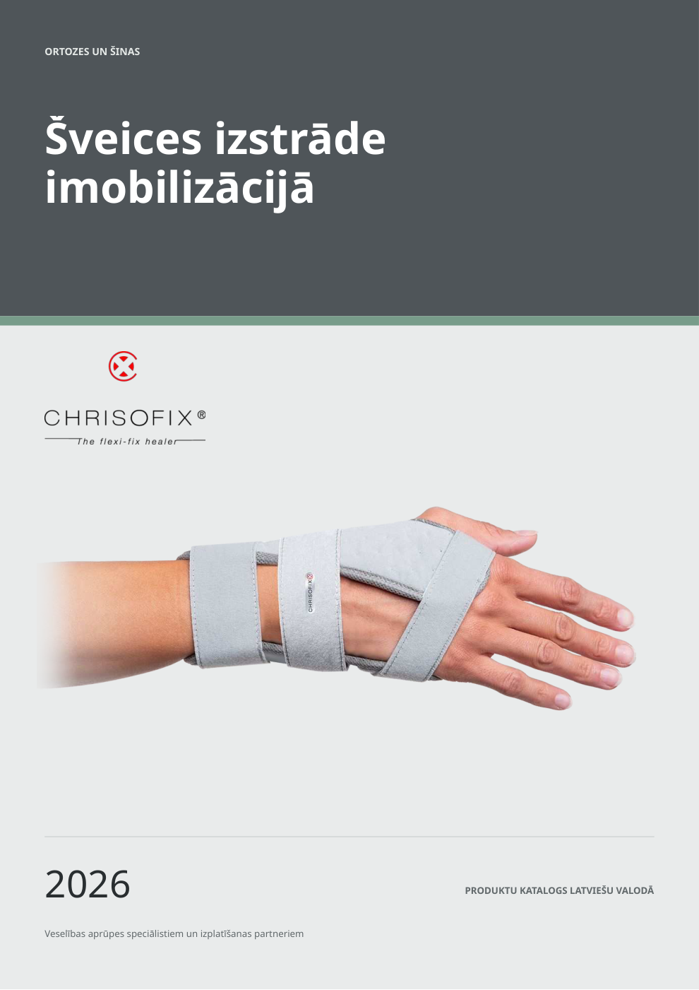 Chrisofix® 2026 produktu kataloga vāks latviešu valodā
