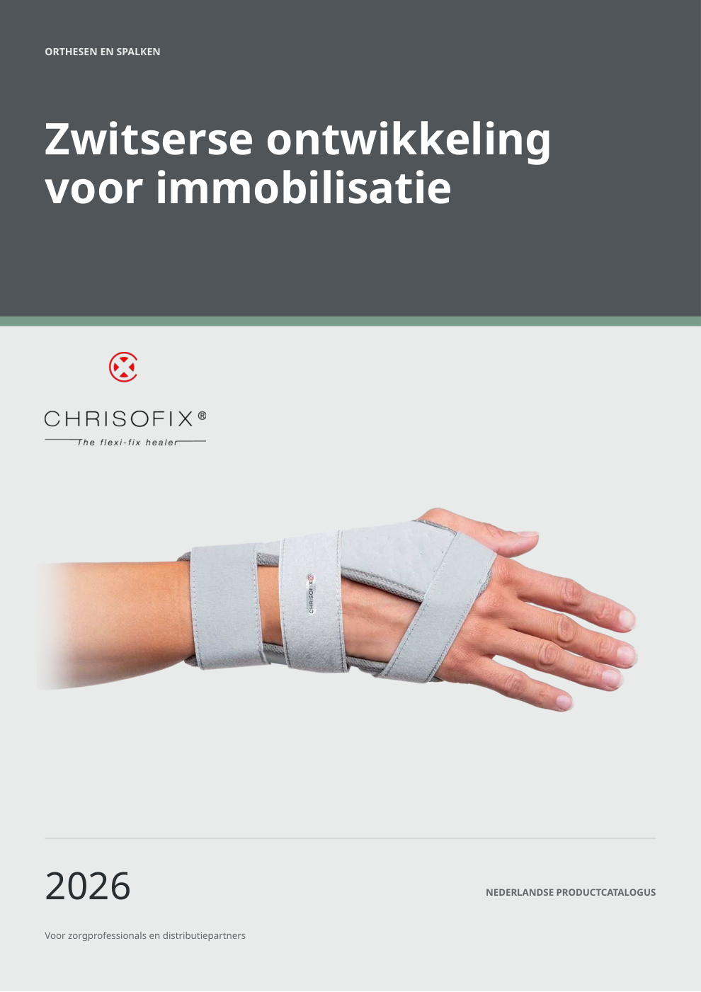 Omslag van de Nederlandse Chrisofix® productcatalogus 2026